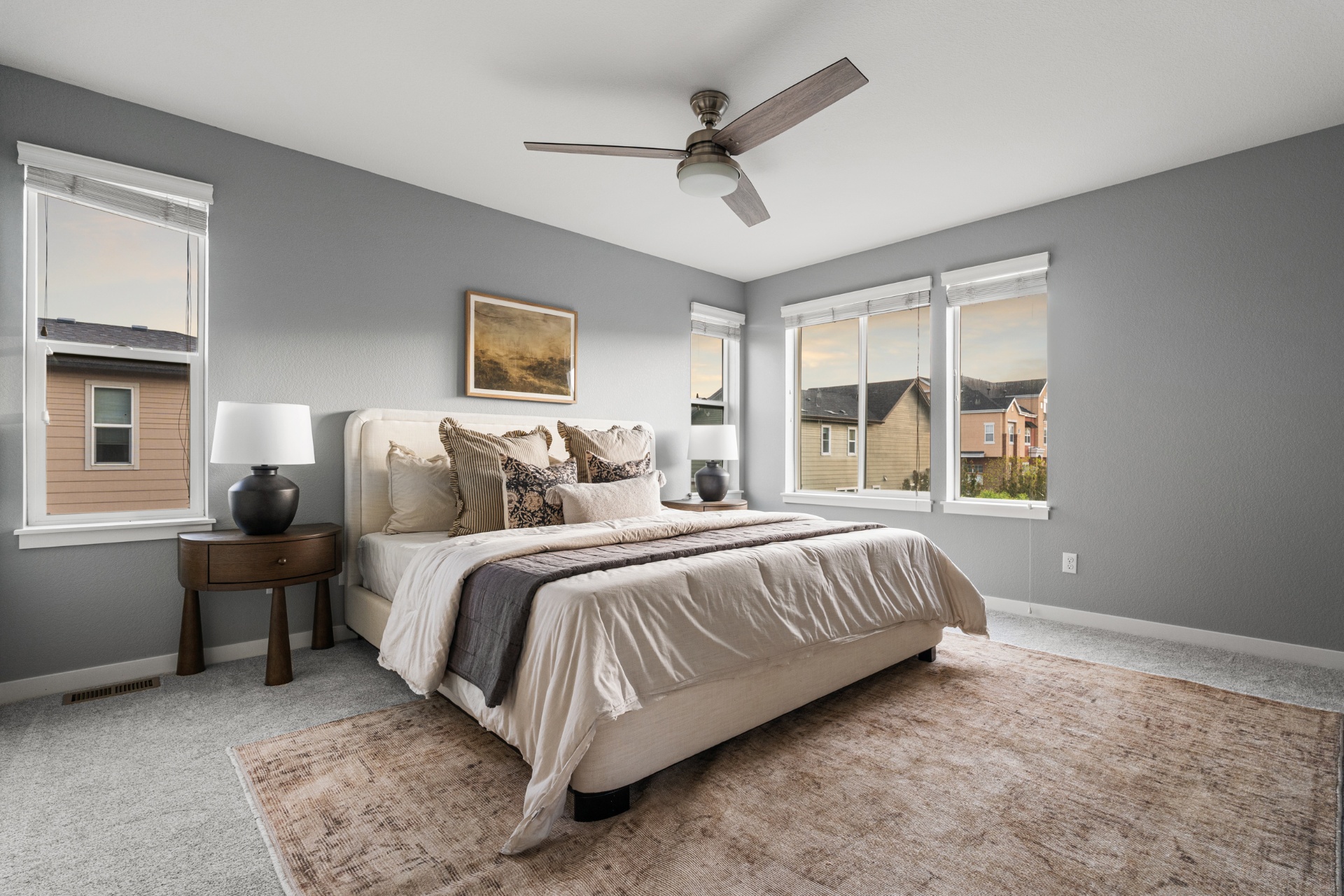 Primary bedroom at 4100 Albion St Unit 1511